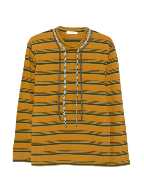 Craig Green Trek Lace striped T-shirt Yellow CGAW26CJETLS14STRIPEJERSEY