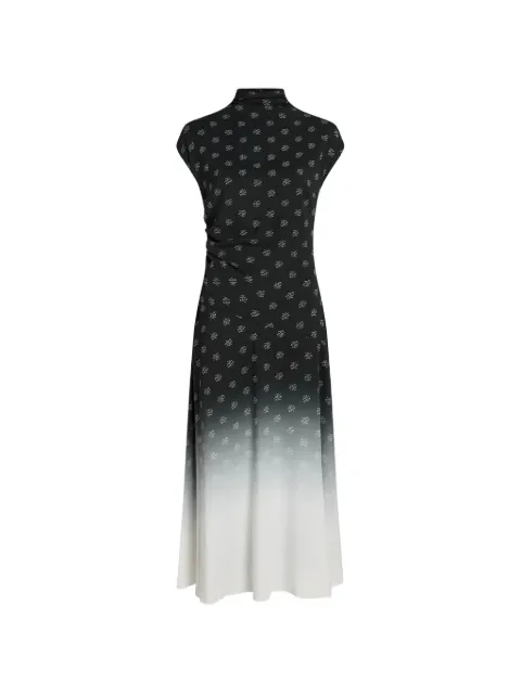 Karl Lagerfeld logo-print ombré midi dress Black B3W13021A45