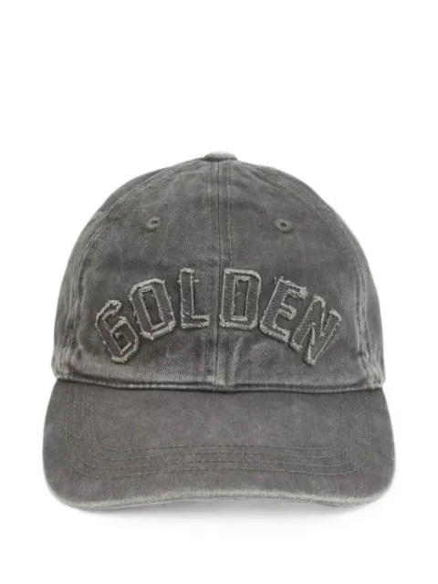 Golden Goose logo-appliqué distressed baseball cap Grey GUP02837P002564