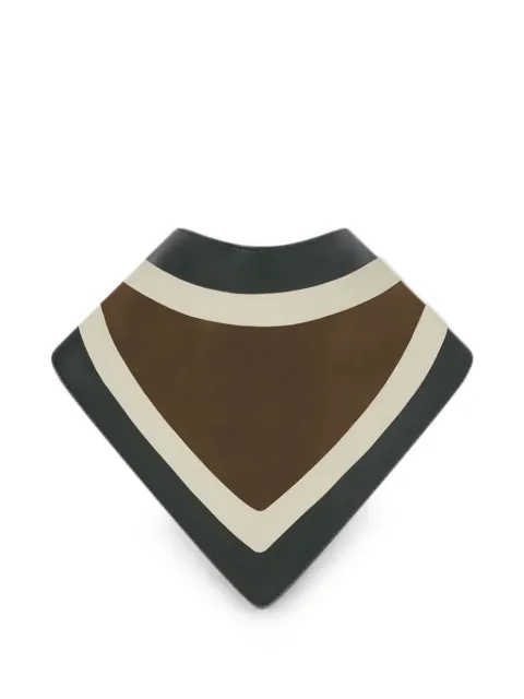 RETORI colour-block leather bandana scarf Brown 01MLESA002KF00