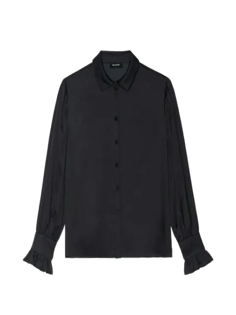 Zadig&Voltaire Thely ruffle-cuff shirt Black WWSH02226