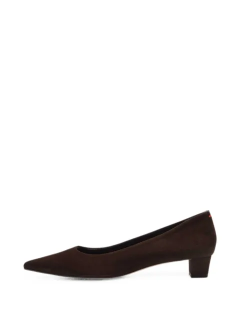 Aeyde Judi pointed-toe suede pumps Brown A11PUFIRP30BL123