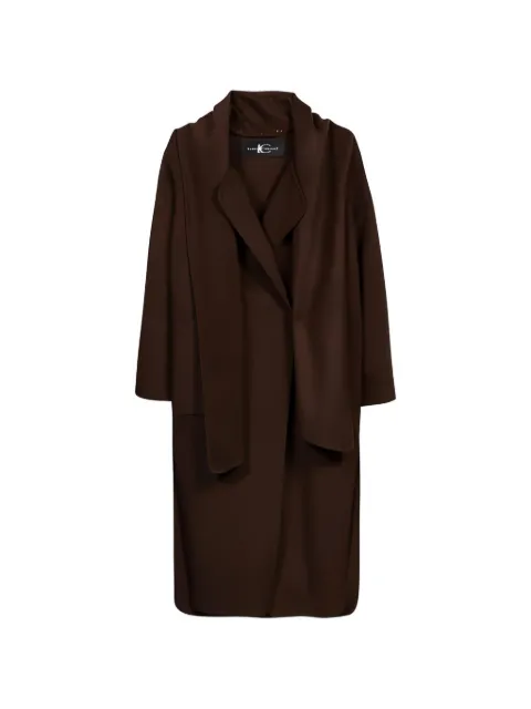 Luisa Cerano scarf-detail double-face coat Brown 44891440800