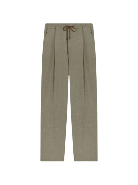 RETORI drawstring-waist pleated tailored trousers Grey 01MFAPA002LF01