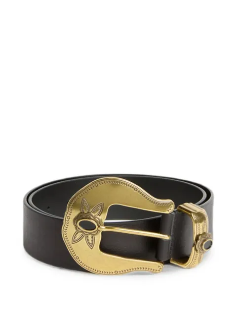MOMONÌ Yria double-wrap belt Black 266MMOBT01826693MO