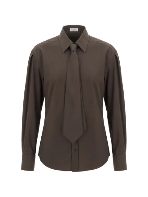 Brunello Cucinelli long-sleeve shirt Brown M0091M3A46C8705