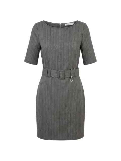 Patrizia Pepe belted pinstripe dress Grey 8A0541C0238