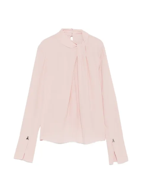 Patrizia Pepe draped long-sleeve blouse Pink 8C0063A8I1