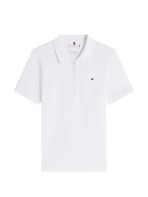 Tommy Hilfiger logo-embroidered polo shirt White WW0WW42047