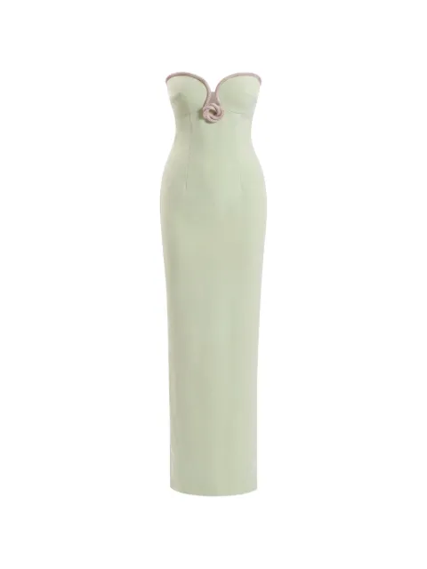 Saiid Kobeisy crystal-embellished strapless midi dress Green RTCKSS26MD040