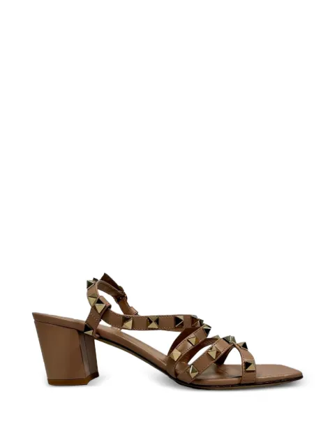 Valentino Garavani Pre-Owned Rockstud ankle-strap sandals Brown RFCPUGBSH760181W