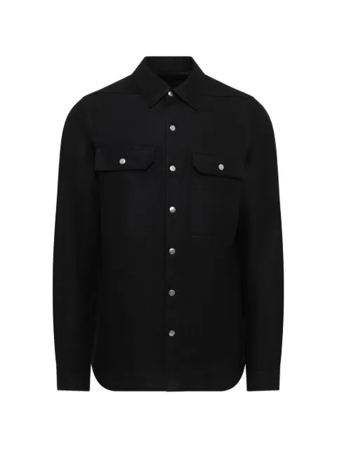 Rick Owens press-stud shirt Black RU02F4729MOR