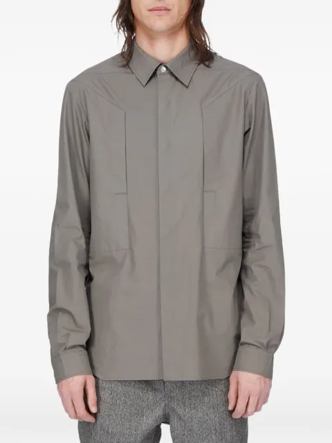 Rick Owens Fog Pocket long-sleeve shirt Brown RU02F4237P34