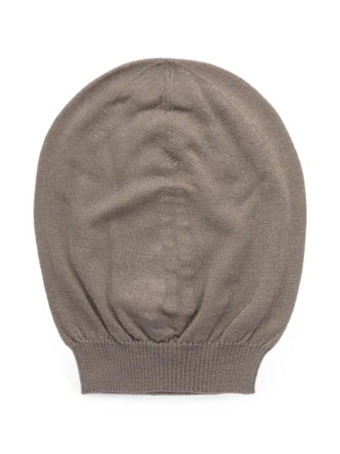 Rick Owens ribbed-knit beanie hat Grey RP02F5494M