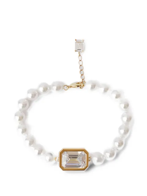 Izabel Display Mega pearl-embellished crystal bracelet Gold CCMPBWG