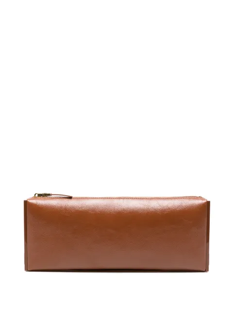Elisabetta Franchi crinkled-finish clutch bag Brown BS12A66E2