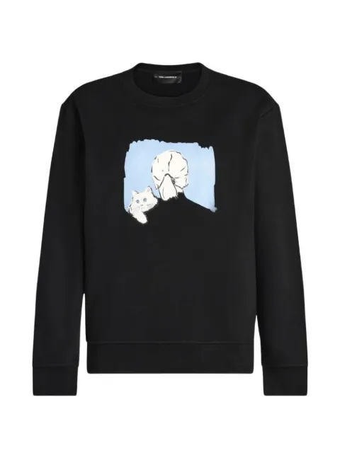 Karl Lagerfeld graphic-print sweater Black B3W20034999