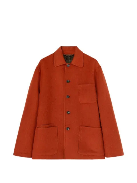 RETORI reversible check-jacquard jacket Orange 02MFAJA007LD02