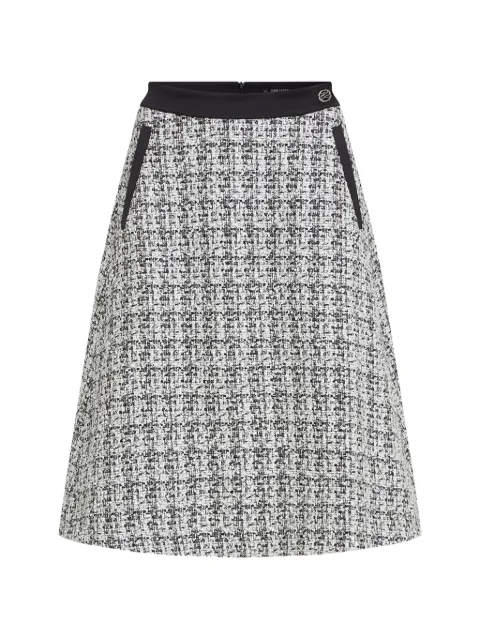 Karl Lagerfeld A-line midi skirt White B3W12019B83