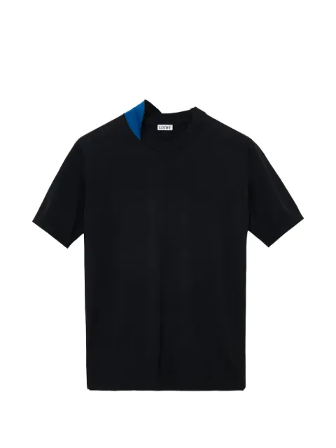 LOEWE Anagram-embroidered asymmetric-neck sweater Black S359Y55K80