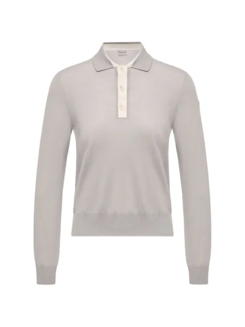 Moncler long-sleeve polo sweater Grey L20939A00003M1180