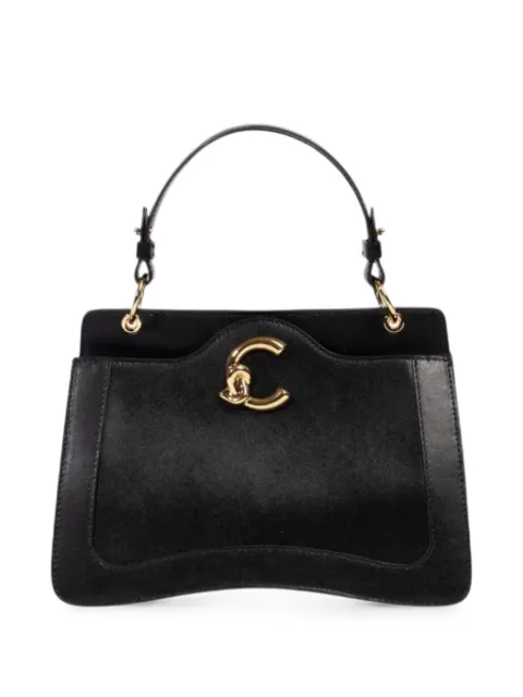 Coccinelle logo-plaque leather tote bag Black E1SSK180301