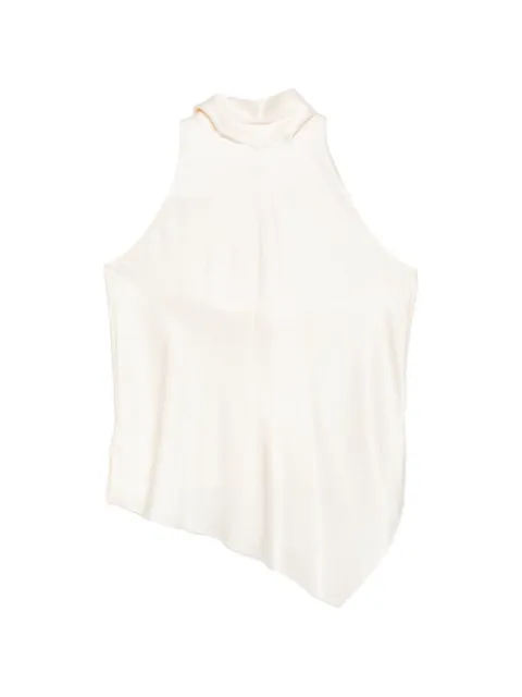 Brunello Cucinelli asymmetric halterneck top Neutrals MB179B1S04C7925