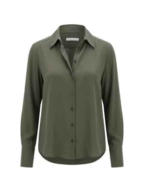 Patrizia Pepe logo-plaque long-sleeve shirt Green 8C0075A8I1