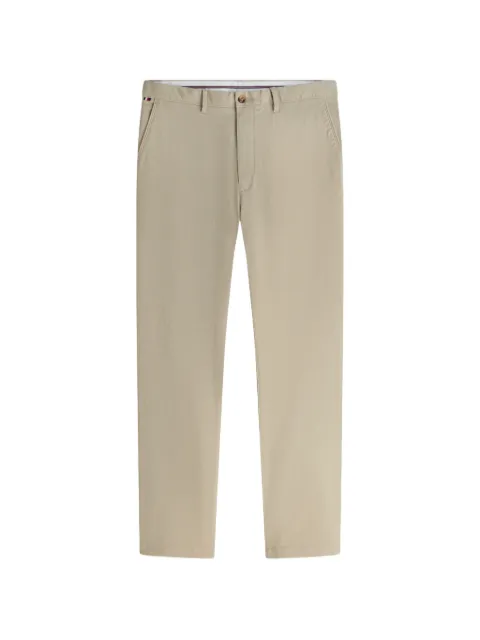 Tommy Hilfiger logo-patch textured trousers Neutrals MW0MW43151AEG