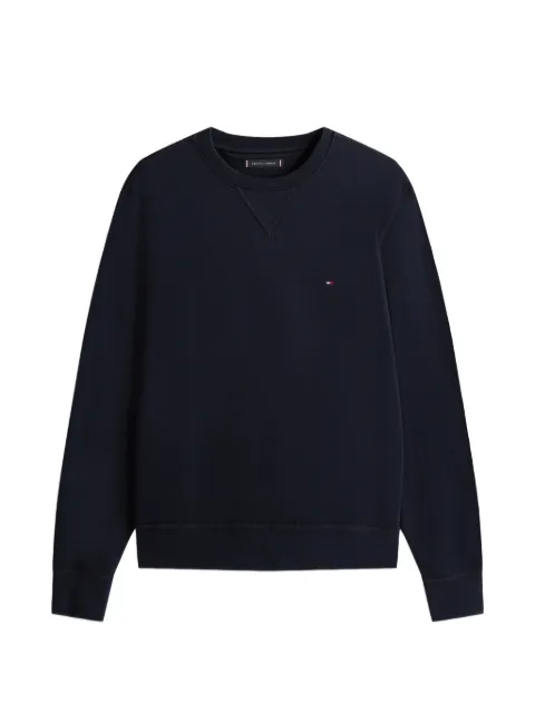 Tommy Hilfiger logo-patch crew-neck sweater Blue MW0MW37232