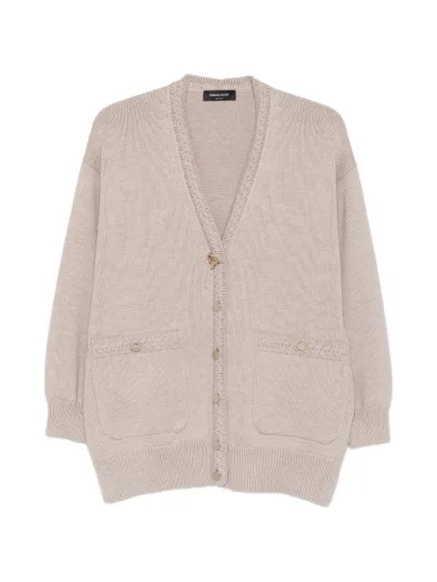 Fabiana Filippi V-neck wool cardigan Neutrals MAD216F0630000D462