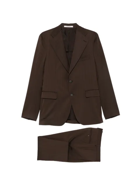 Tagliatore herringbone-pattern peak-lapel suit Brown APL22B11PE520119S