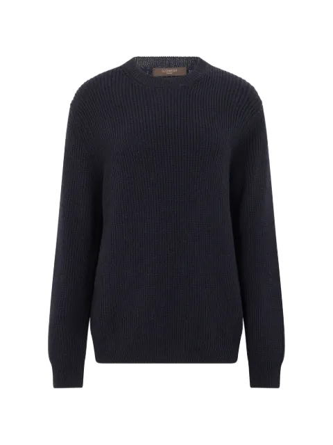 slowear ribbed-knit crew-neck sweater Blue 810234ZK131