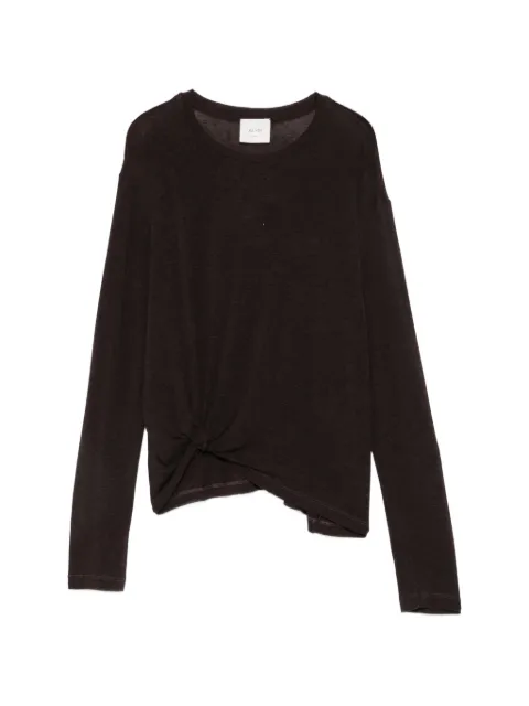 Alysi knot-detail long-sleeve sweater Brown 166405A6036ME
