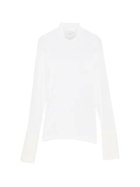 Alysi high-neck button-cuff sweater White 166410A6036LT