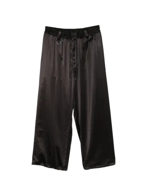 Y-3 drawstring satin trousers Black KW9619