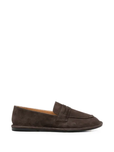 LINDA BAUMANN suede penny loafers Brown 658526166