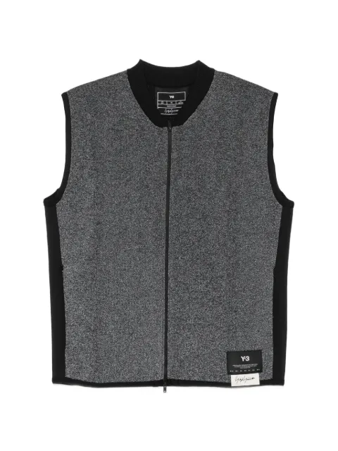 Y-3 skull-print zip-up gilet Black KR1114