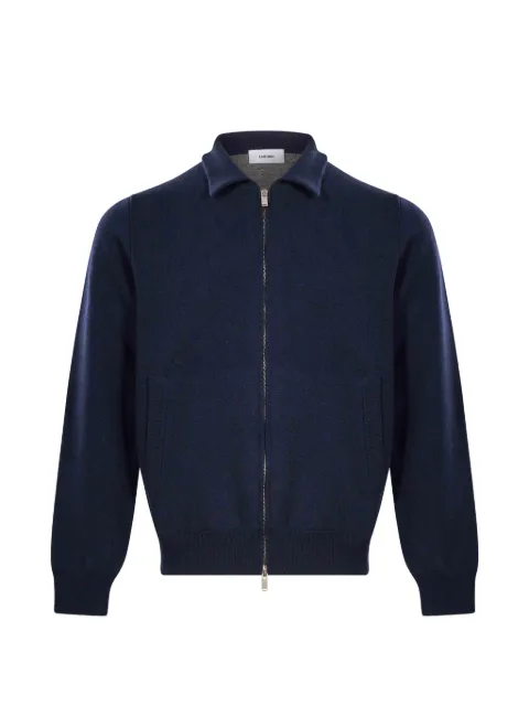 Lardini zip-up knitted jacket Blue ACLKB5AC67031850GR
