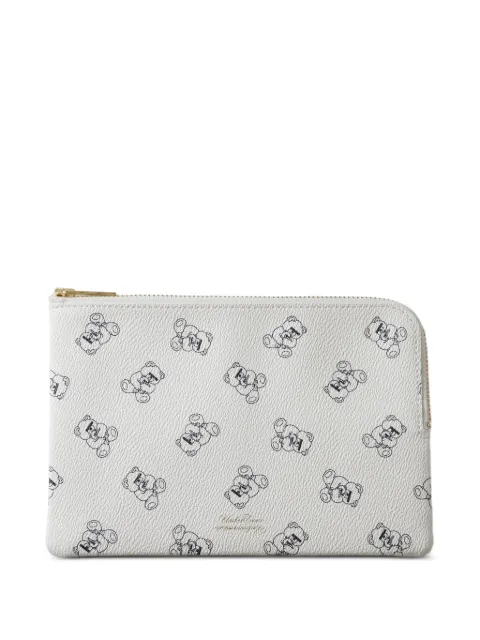 Undercover bear-print clutch bag White UCX9P92