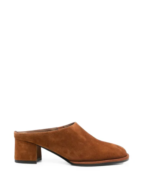 LINDA BAUMANN suede block-heel mules Brown 658526173