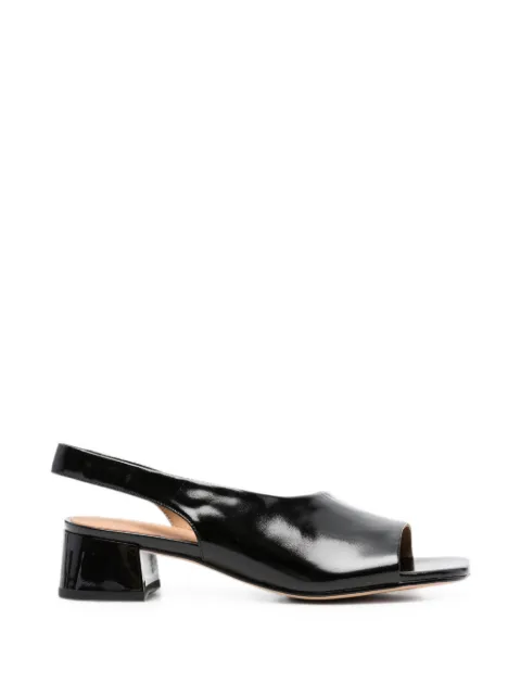 LINDA BAUMANN slingback block-heel sandals Black 658526157