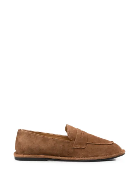LINDA BAUMANN suede penny loafers Brown 658526165