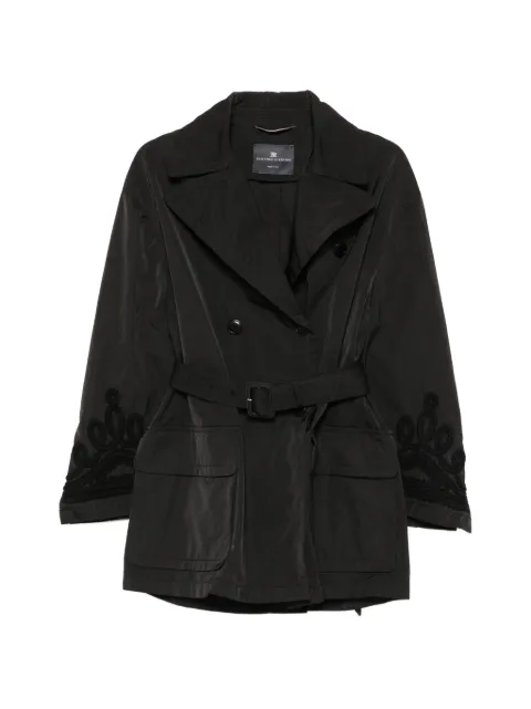Ermanno Scervino embroidered double-breasted coat Black D480D334RUUJ