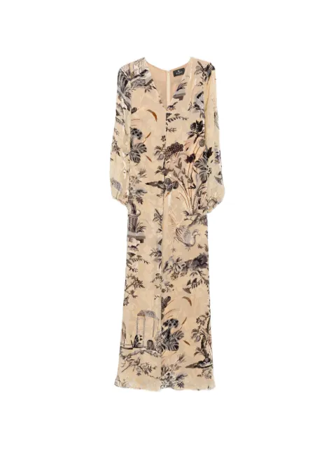 ETRO floral-print maxi dress Neutrals WRHA053299SAD1D