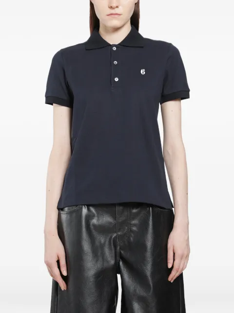 MM6 Maison Margiela logo-print short-sleeve polo shirt Black S52GL0028M20220