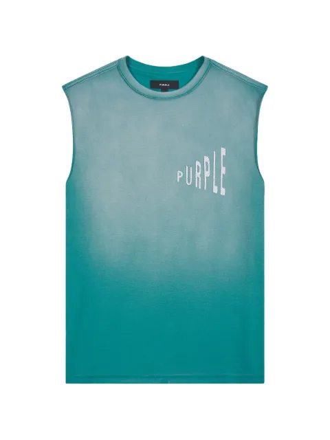 Purple Brand Amplified logo-print tank top Green P103TJYC326
