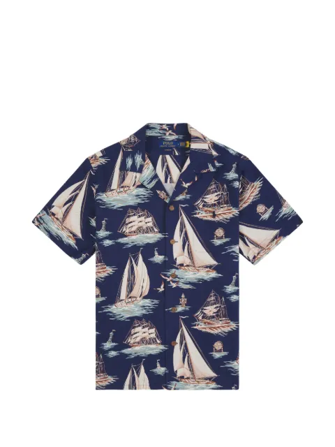 Polo Ralph Lauren Oxford sailboat-print shirt Blue 710B18631001