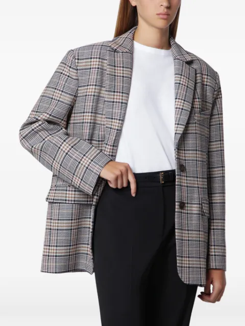 ANINE BING Quinn check-pattern blazer Grey A0112220VI