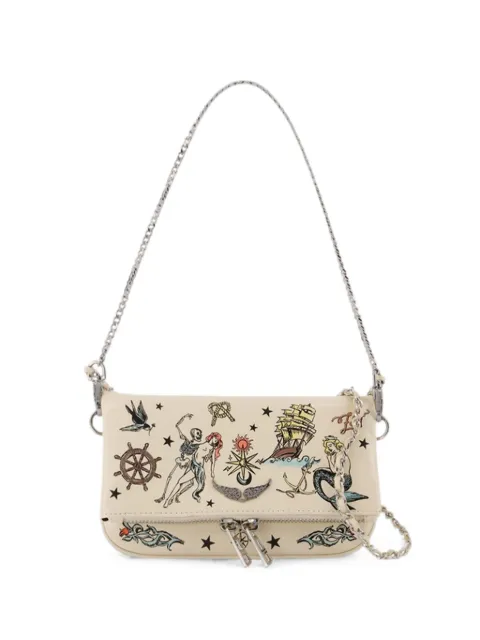 Zadig&Voltaire mini Rock tattoo clutch bag Neutrals LWBA04387